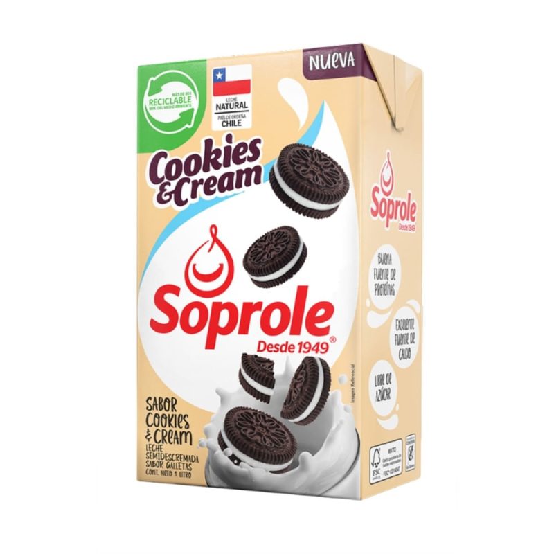[P07]Soprole - Leche Sabor Cookies-Cream 1L