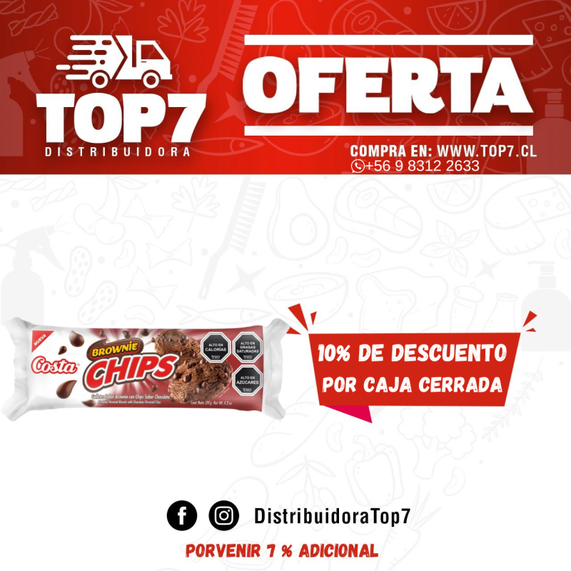 [P03]Costa - Galleta  Fiesta Brownie Chips 120g