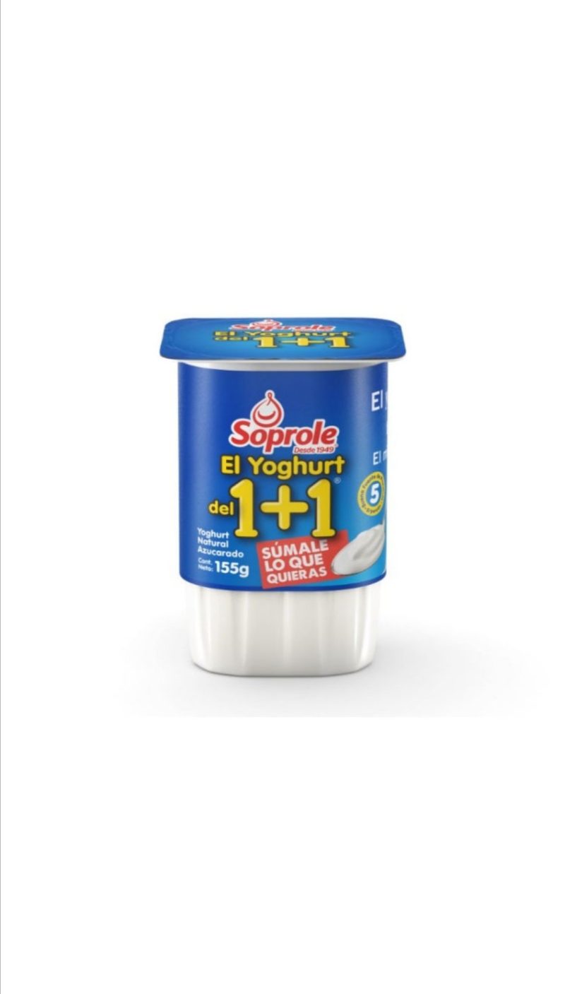 [P06]Soprole - Yoghurt 1+1 Batido Pote 155g