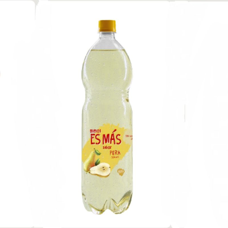 Menos es Mas - Agua Saborizada Pera  Pack 6x1,6 lts