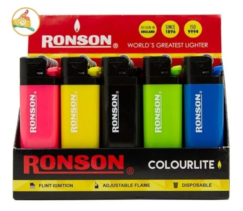 [P07]Ronson -  Encendedor ColourLite Clasico Display 20und