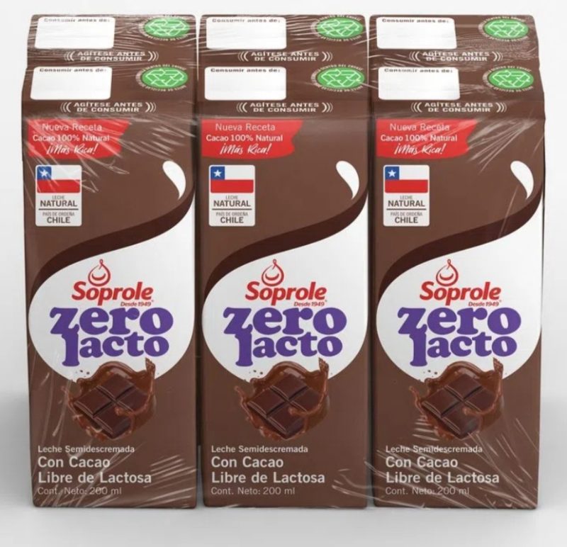 [P06]Soprole - Leche Chocolate ZeroLacto Tetra Pack x6 200ml